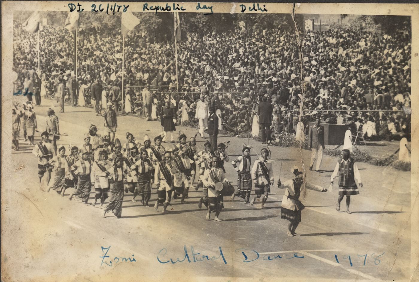The Zou Cultural Dance Troupe at Republic Day Celebrations  The Zou Cultural Dance Troupe performing the traditional dance at Rajpath as part of the Republic Day Celebrations of 1978