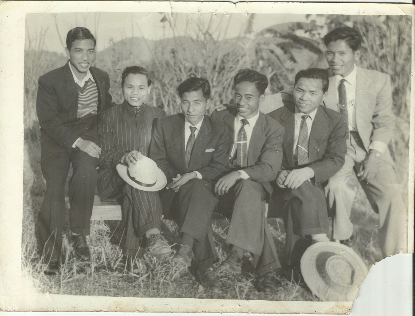 Vanlalngen and his friends in the 1950s.